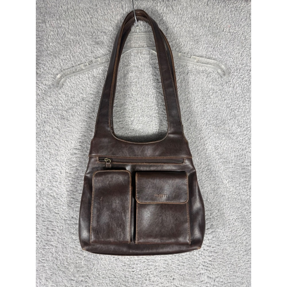 Rosetti Shoulder Bag Womens Medium Brown Good Faux Leather Y2K Utility Purse